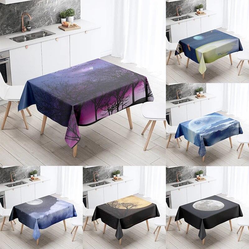 Скатерть «Звездное небо», домашний декор, устойчивая к пятнам, водонепроницаемая, украшение для стола, прямоугольная кухонная столешница для камина