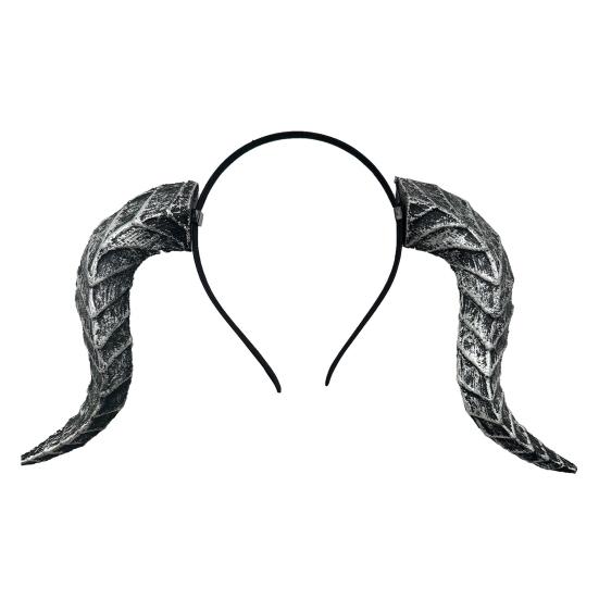 Gothic Devil Horn Headband Imitation Fake Bull Horns Hair Hoop Halloween Dress Up Hair Accessories for Halloween Cosplay Carnival