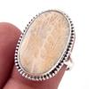 Natural Fossil Coral Gemstone Handmade 925 Solid Sterling Silver Ring S.8 T5Q95