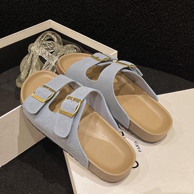 Роскошные пляжные женские сандалии, летние туфли на плоской подошве, повседневные тапочки с застежкой-молнией, дизайнерские прогулочные пляжные шлепанцы, удобные шлепанцы с открытой пяткой