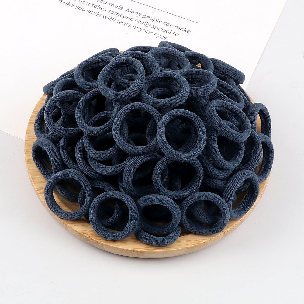 20/30/50/100/200pcs Colorful Hairband Black Grey Rubber Band Nylon Hair Elastic Ponytail Hairstyle Scrunchies Hair Accessories