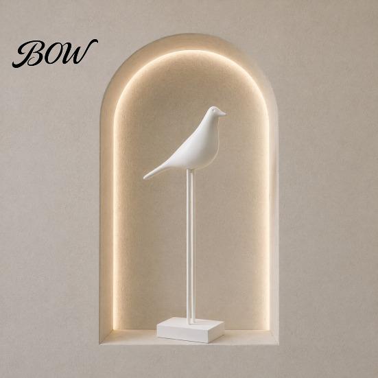 Sophisticated Bedside Table Ornaments Black & White Bird Figurine, Minimalist Modern Art Sculpture for TV Contemporary Office Desktop