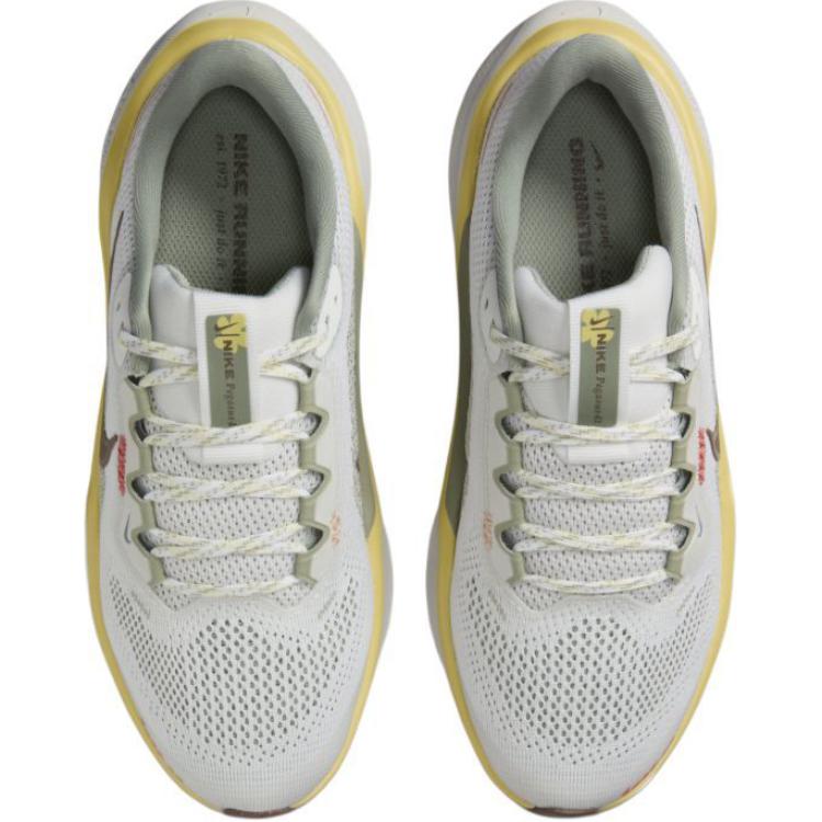 Nike Кроссовки Air Zoom Pegasus 41 GS White Mink Brown Yellow для детей Summit-White Soft-Yellow HV6006-121