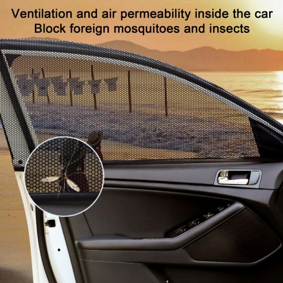 1 Set Car Sunshade Universal Privacy Mosquito Net for Window Protection