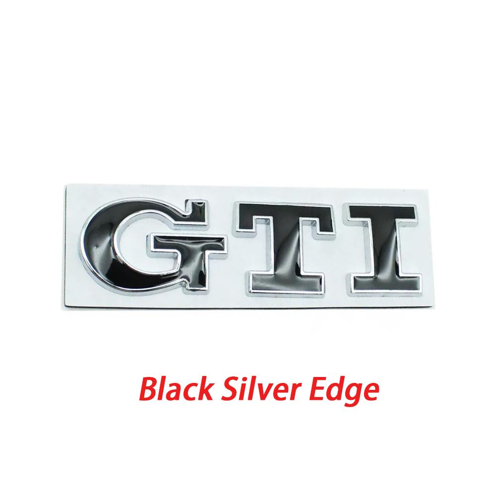 YKPSC1 GTI 3D Metal 1pcs GTI Logo Car Rear Trunk Emblem Side Sticker for VW Golf5 6 7 8 Polo Jetta Tiguan Passat T-Roc MK2 MK5 MK7