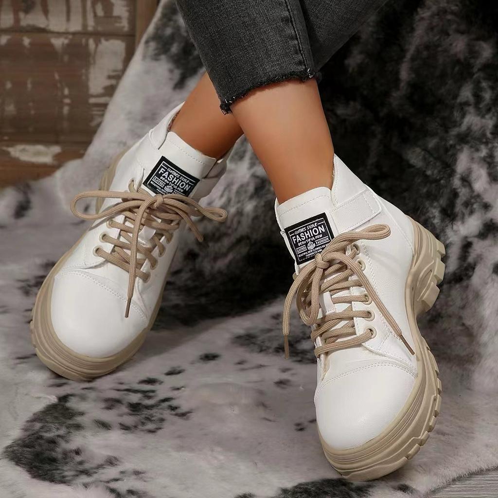 2025 Новые женские зимние уличные водонепроницаемые ботинки Мартин, короткие ботинки на шнуровке спереди, зимние ботинки