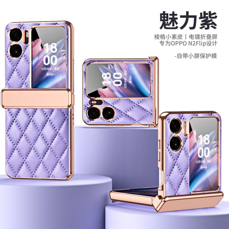 Full Coverage Flip Phone Case OPPO Find N2 Faux Leather Protective Cover With Hinge Protection Shockproof Scratch