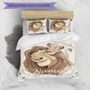 3pcs Lion King3 Cover Set - Personalized Name, HD Printed Bedding with 1 Cover and 2 Pillowcases - Perfect for Home Decor, Easy Care