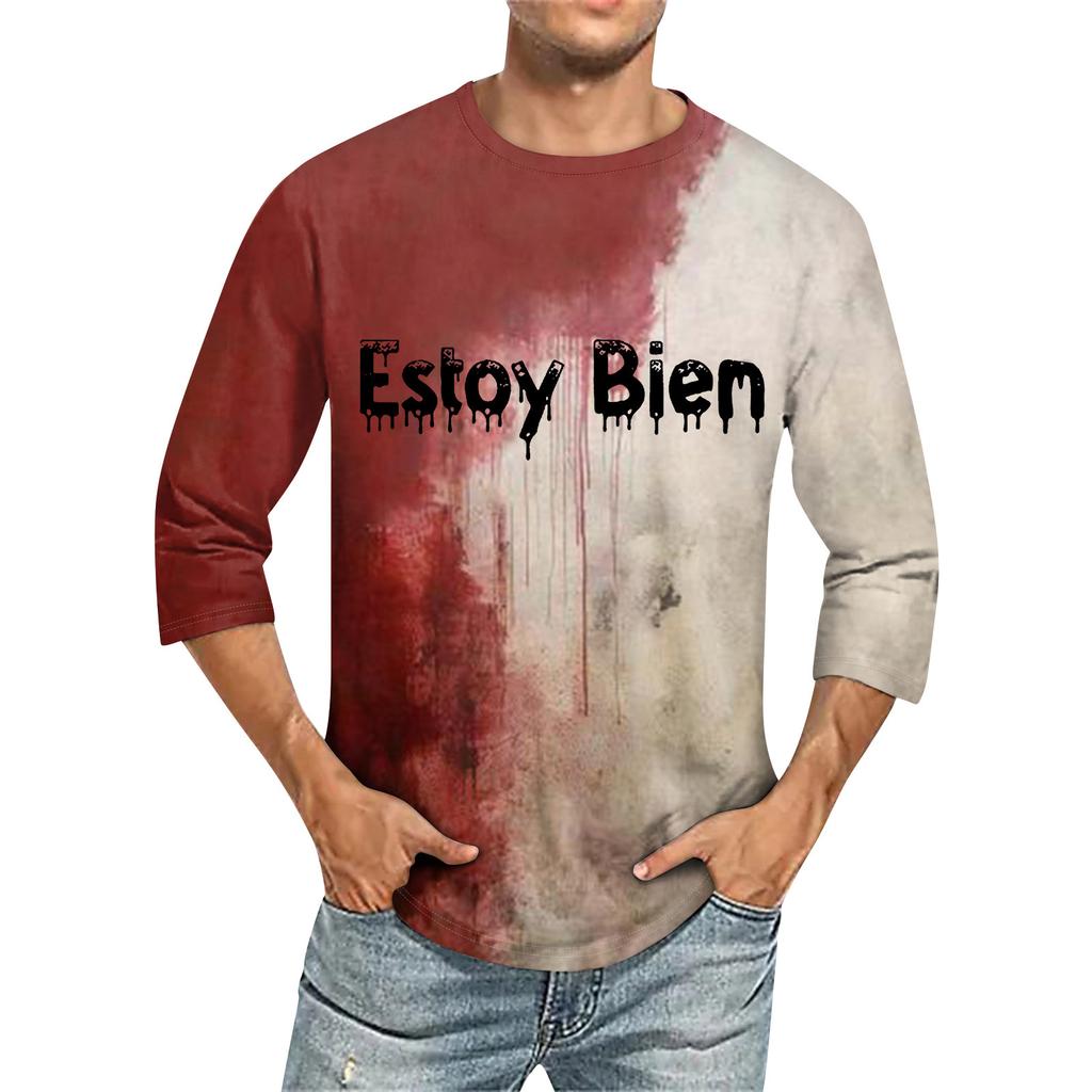 Men's T-shirt T-shirts Graphic Text Pool3D Printing Street Casual Short Sleeve Printed Clothing Basic