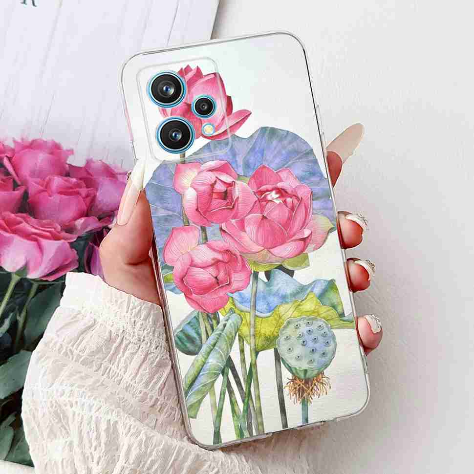 For Oppo Realme 9 Pro+ RMX3392 Case Fashion Painting Soft Silicone Cover For Realme 9Pro Plus RMX3393 6.43" Flower Phone Shell