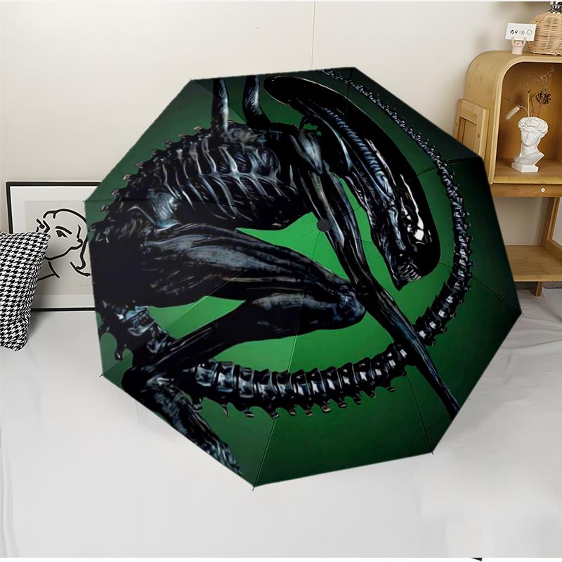 Alien Fashionable Automatic Opening/Closing Folding Umbrella. Portable and Foldable, Ideal for Gift, Travel, and Daily Use.