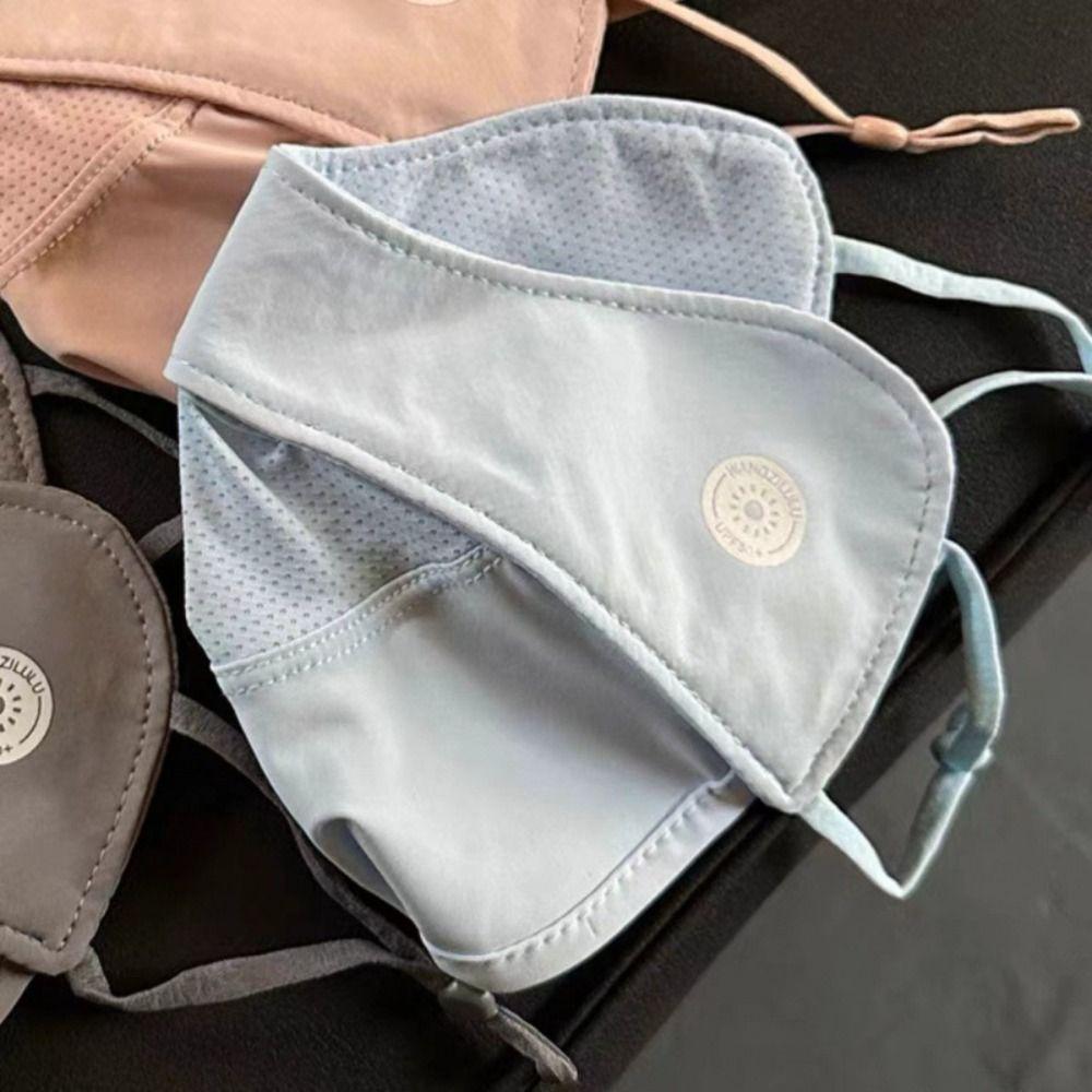 Breathable Face Cover Adjustable Ice Silk Mask New Suncreen Mask  Four Seasons