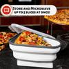Folding Food Storage Container Stackable Pizza Preservation with Sealed Lid
