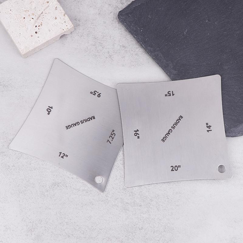 2Pcs/Set Stainless Steel Guitar Notched Radius Gauges For Measuring Fingerboard Radius Guitar Neck Fretboard Tool Ruler