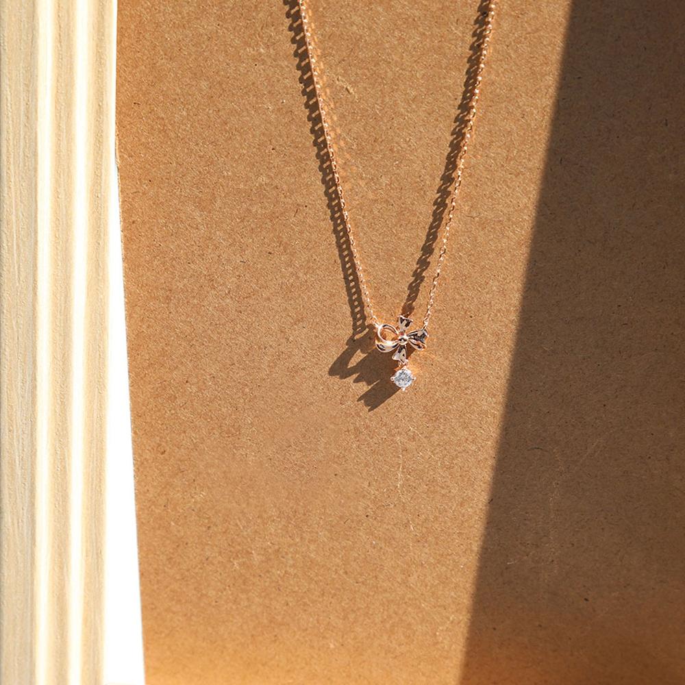 Paul Brial 14K Bling Ribbon Necklace Pfgn0022