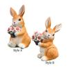 Садовая статуя кролика, креативная скульптура животного для газона, подарка на день рождения в кафе