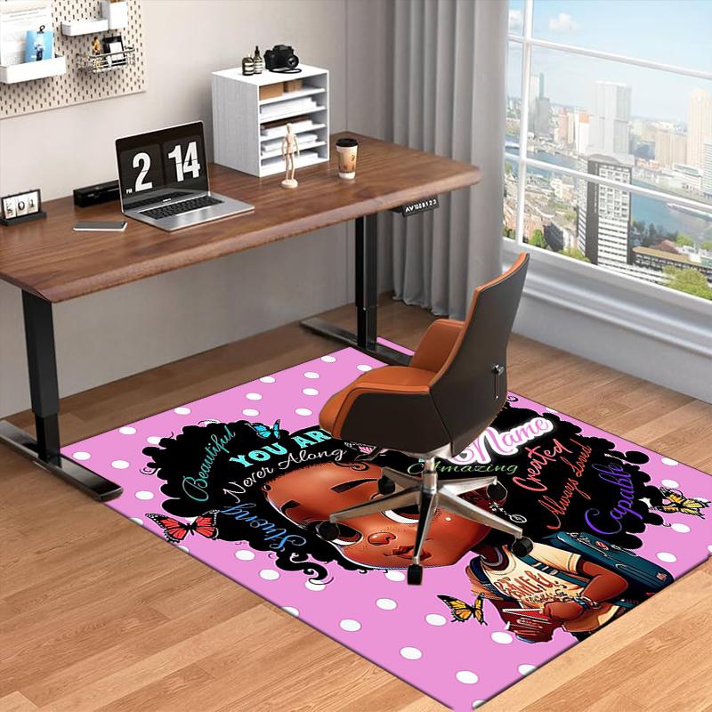 1PC Custom Name Beautiful Theme Floor Mat Ideal for Living Room, Game Rooms, Office, Bedroom,Floor Mat Playful Design