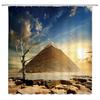 Famous Architectural Scenery Shower Curtain Printed European Landscape Polyster Home Decor Bathroom Curtain with Hooks