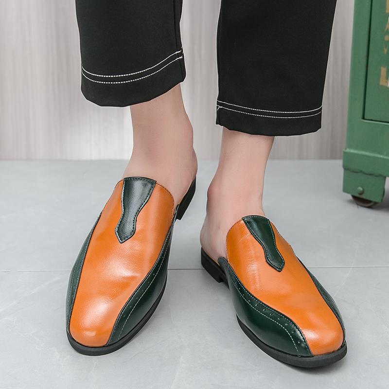 Новые мужские полушлепанцы смешанных цветов, летняя мужская свадебная повседневная обувь, мюли, мокасины, дышащие лоферы, zapatos hombre