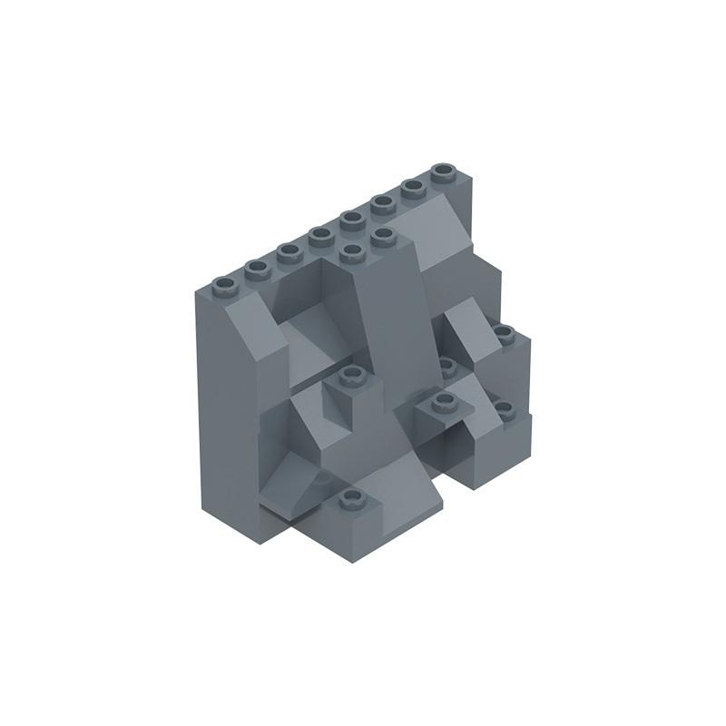 MOC 1 шт. 6082W 8 отверстий Горные строительные кирпичи Специальная стена 6083 Скальная панель Детали Блоки Совместимы с Игрушкой-конструктором Подарки для детей