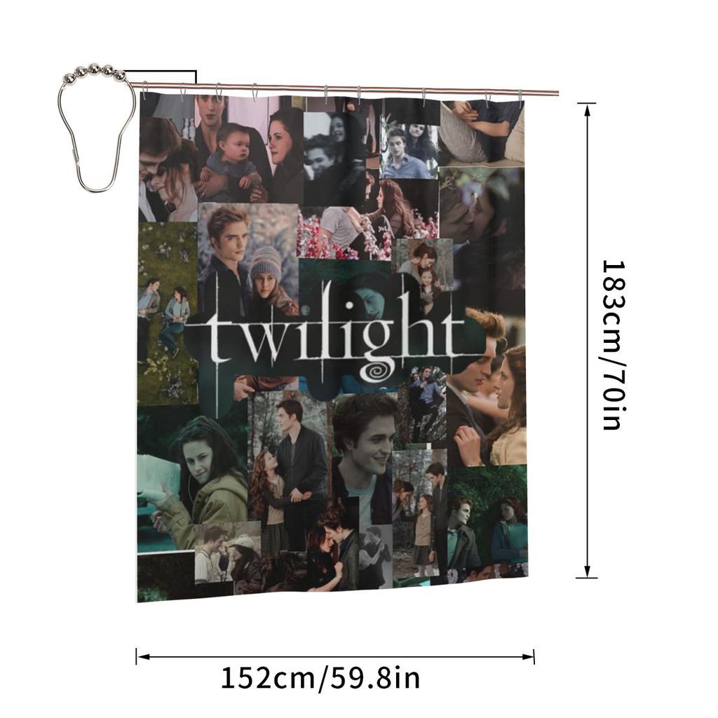 Эдвард Каллен Сумерки Шторка для душа Ванная комната Полиэстер Водонепроницаемые Шторки для ванны С крючками