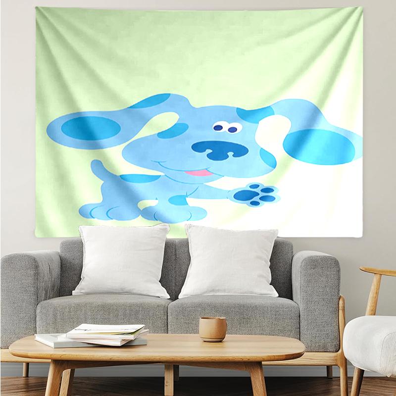 Blue's-Clues Print Tapestry, Backdrop, Easy Setup, Ideal for Bedroom, Office & Living Room, with Aesthetic Wall Hanging Decor.