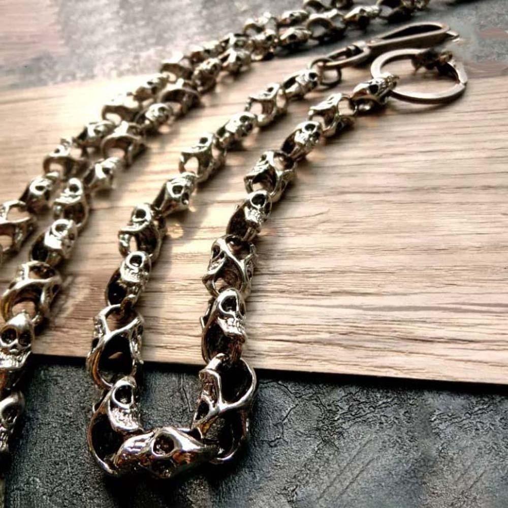 Cool Men's Jeans Chain Y2K Punk Zinc Zinc Alloy Waist Decor Vintage Skull Pants Chain Gift