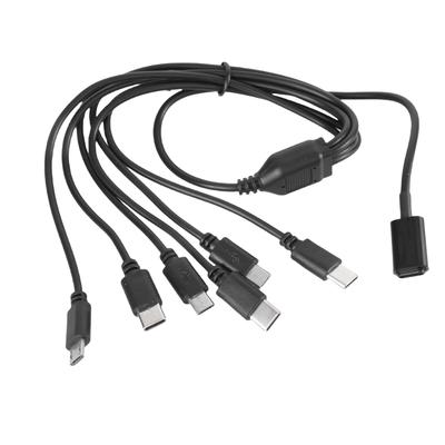 Кабель для зарядки USB C 6 в 1, многопортовый адаптерный шнур для смартфонов, планшетов и многого другого, длина 50 см