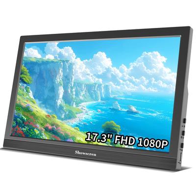 Портативный монитор 1920x1080P Дисплей 60 Гц HDMI Расширенный экран компьютера со встроенными динамиками для ПК Телефона Ноутбука Raspberry Pi Switch Xbox 17,3" 99%sRGB USB-C