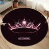 Круглый ковер Blackpink, Ковер для гостиной, спальни, дивана, игровой комнаты, Декор, Нескользящий коврик для пола
