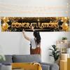 Congratulations Decorations - We Are So Proud of You Banner - Well Done - Graduation Decorations for Prom - 6 x 1.3ft (Black and Gold)