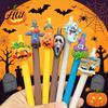 Retro Color Matte Gel Pens Halloween Ballpoint Pen, Cute Ghost Skull Pumpkin Retractable Ink Comfortable Non-slip Grip 0.5mm Fine Point Writing