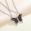Креативное ожерелье дружбы с магнитной присоской, эмалью и подвеской в ​​виде бабочек, зимнее регулируемое ожерелье-свитер