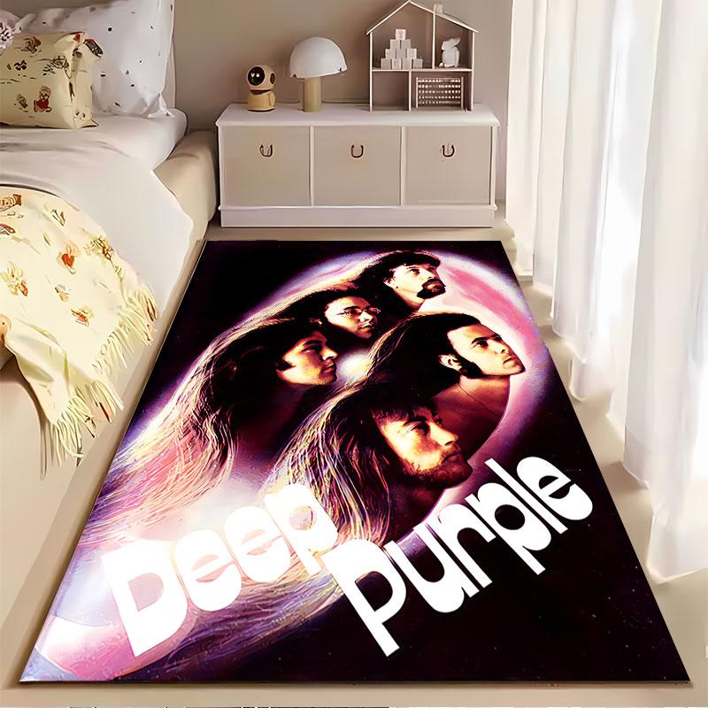 Deep Purple Band Portrait Carpet suitable as a non-slip mat for the living room or bedroom sofa