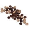 200pcs Wooden Sewing 2 Holes Coconut Shell Buttons Coconut Brown Sewing Buttons Exquisite Craft Buttons Clothing Decorations