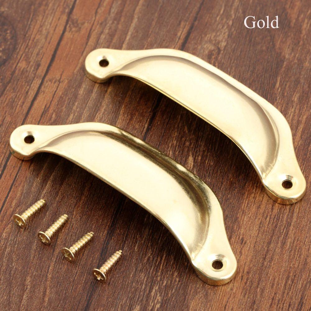 Antique Brass Dresser Furniture Shell Shape Cabinet Pulls Door Handle Drawer Knob Wardrobe Pulls