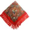 Женский этнический теплый шарф-шаль с принтом - Осенне-зимний квадратный мусульманский головной платок