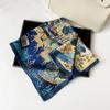 Spring and summer new thin satin silk scarf women's 71cm small square scarf printing temperament versatile fashion wholesale