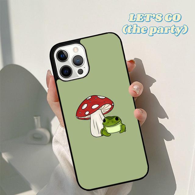 Осенний Мятно-Зеленый Смешной Лягушонок Чехол для Телефона для iPhone 17 Air 16 16e 15 12 11 13 14 Pro Max Apple Plus Coque