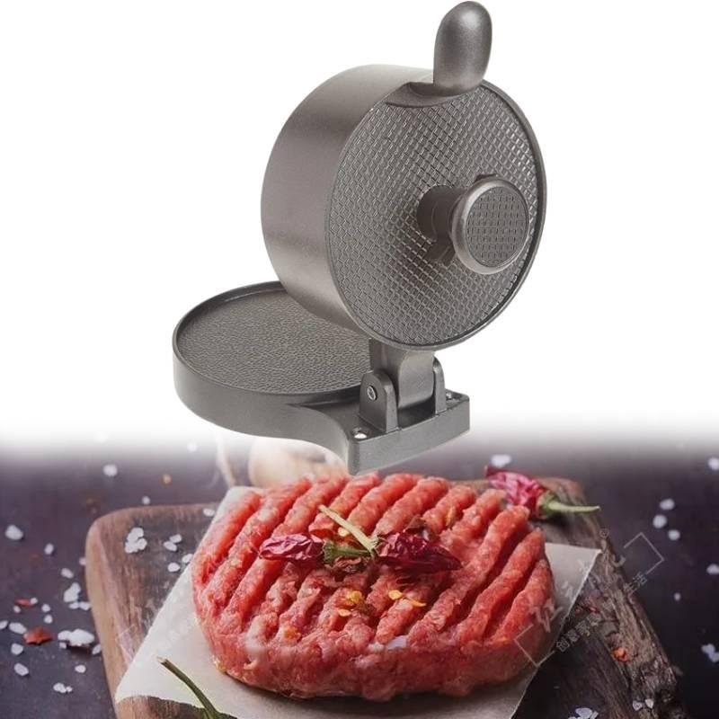 Универсальный ручной пресс для бургеров Маленький из алюминиевого сплава Регулируемый инструмент для формовки мяса Для изысканных котлет