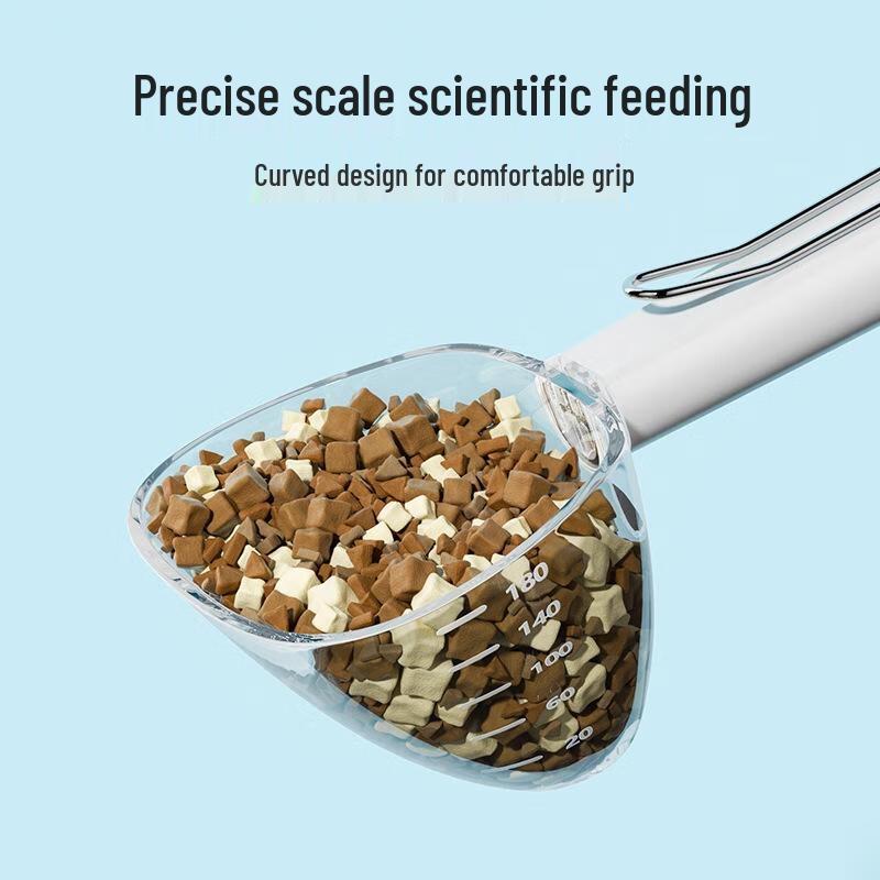 JINGRUIXIANG Pet Food Scoop with Scale and Bag Clip