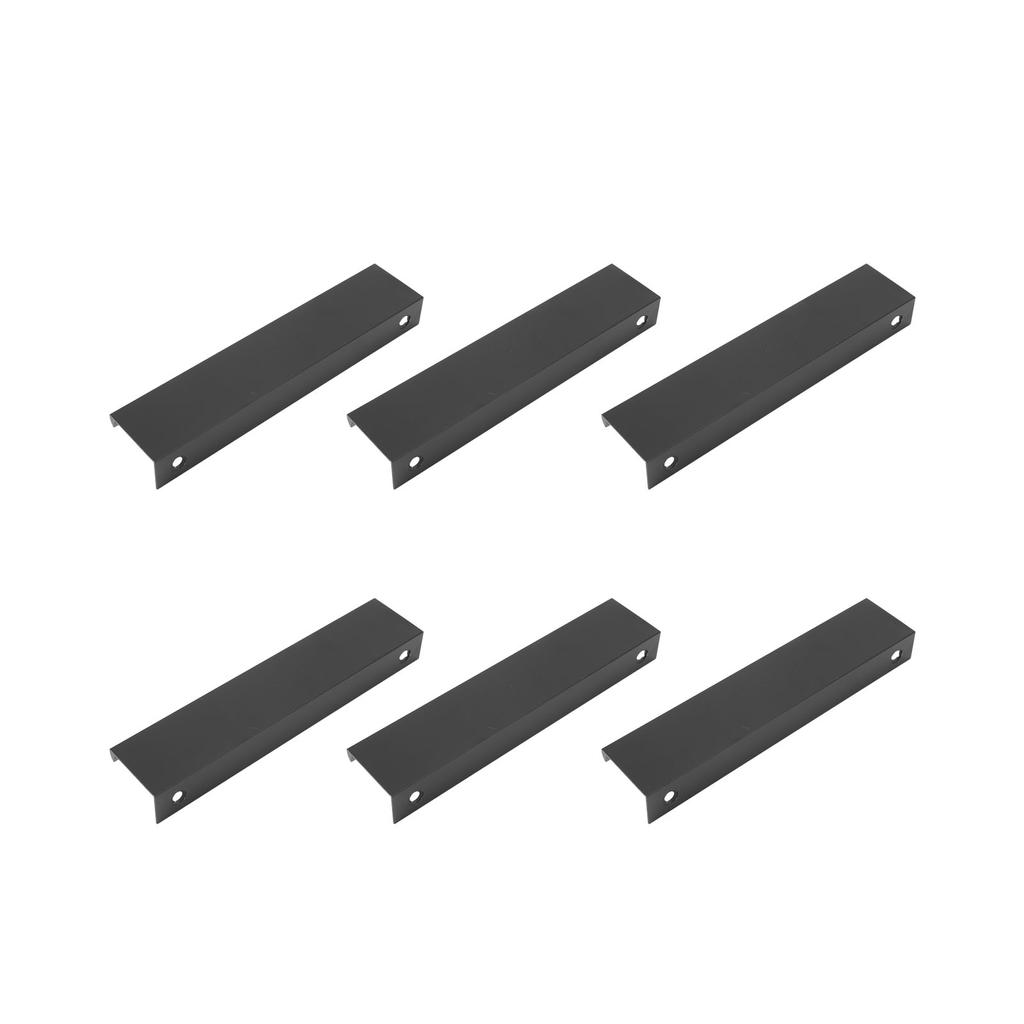 10 шт., черная современная ручка-скоба из алюминиевого сплава толщиной 1 мм, скрытая ручка-скоба для шкафа 