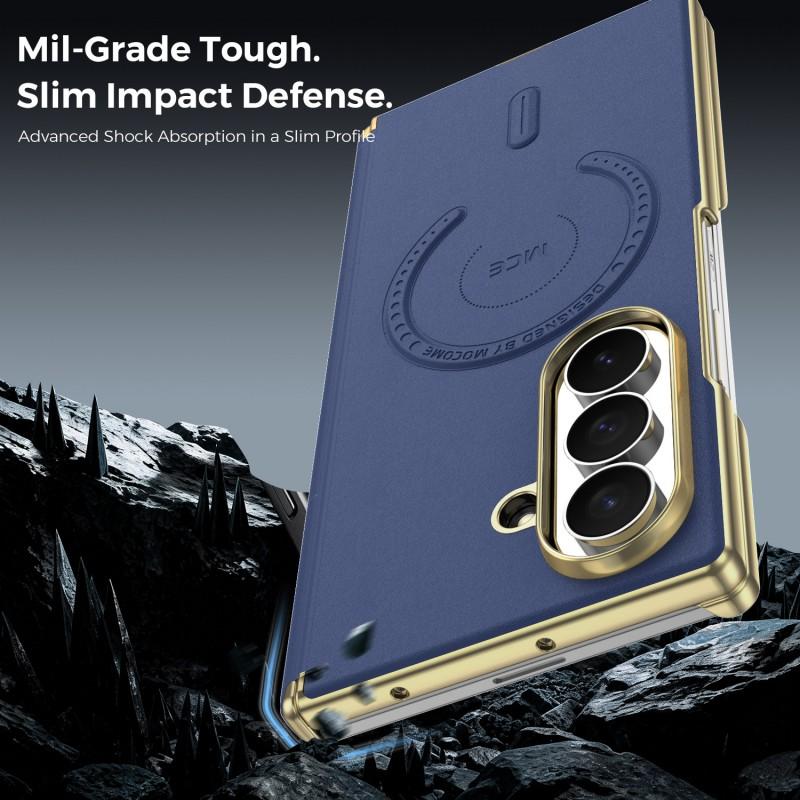 Leather Magnetic Case Galaxy Z Fold 8 Ultra 7 6 5 Electroplated Shockproof Protective Cover