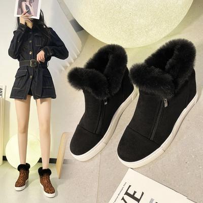 Зимние новые бархатные утолщенные сноубутсы на толстой подошве для женщин, теплые полотенца большого размера, короткие ботинки, хлопковые туфли для женщин