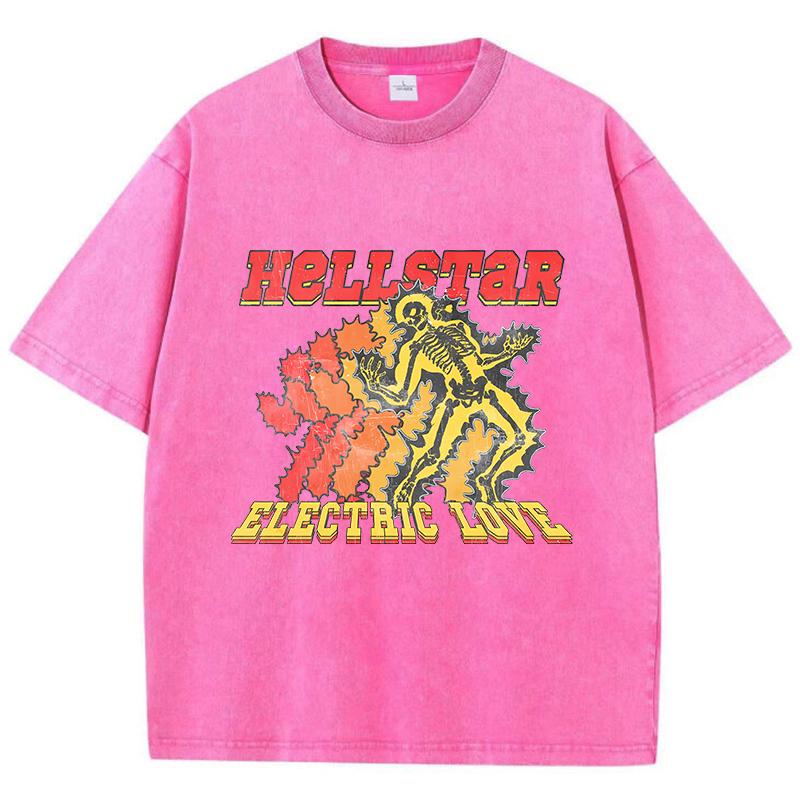 Винтажные женские футболки с кислотной стиркой, с принтами Electric Love, топы с коротким рукавом, с круглым вырезом, из хлопка, оверсайз, модная одежда