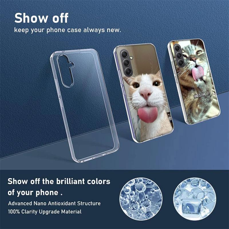 Pet Cat Funny Memes Phone Case for Samsung A16 A26 A36 A56 A17 A37 A57 A07 A06 A02S A03 A04S A05S Galaxy Note 20 10 A50S A71 A51