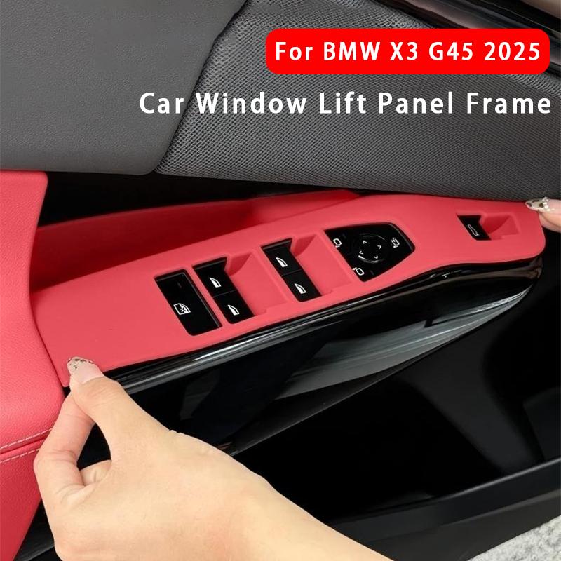 LHD Door Window Lifting Switch Panel Frame Trim Silicone Car Door Button Frame Trim Cover Car Accessories For BMW X3 G45 2025