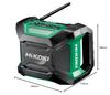 HiKOKI UR18DA(NN) 14.4V/18V Cordless Radio, Compact and Lightweight, with Bluetooth, Compatible with 100V AC, Battery and Charger Sold Separately