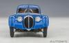 AUTOart Bugatti Type 57SC Atlantic 1938 Спицевое колесо Готовый продукт 50947 1/43 Синий/Проволока