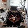 Devil Satan Lucifer Sacrifice Carpet and Rug Goat Baphont Rug Living Room Bedroom Area Carpet Study Porch Bedside Non-slip Mat